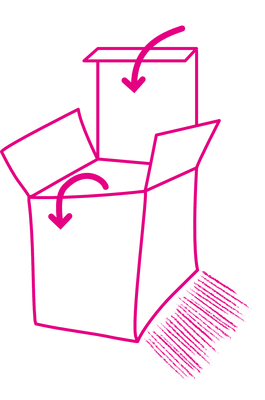 Illustration einer gestalteten Kiste