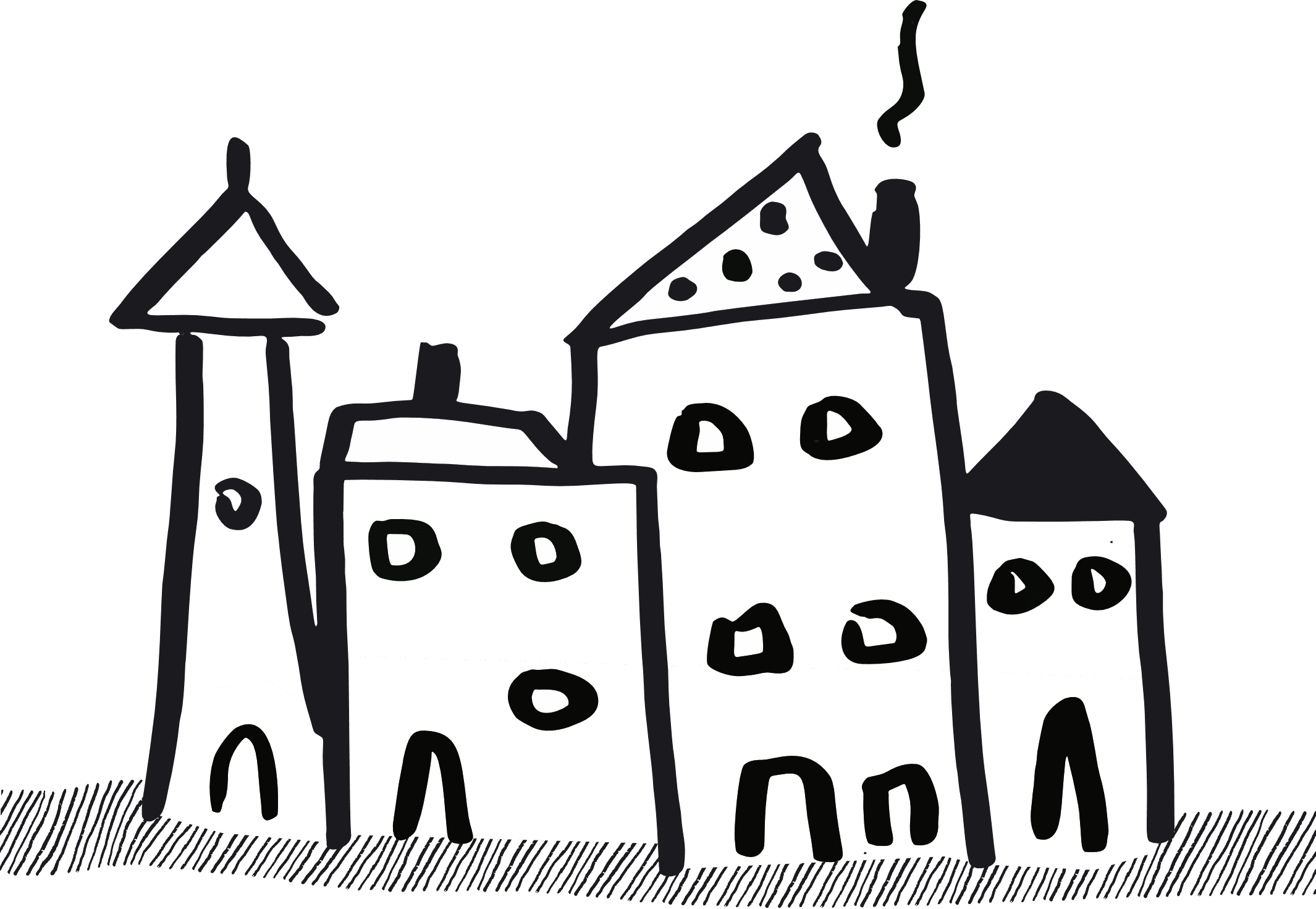 illu-stadt Illustration einer gezeichneten Stadt